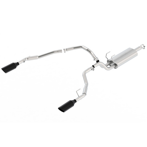 BORLA® RAM 1500 Laramie & Express DS series Cat-Back™ Exhaust S-Type "Through Bumper" Black Tip  # 140307BC