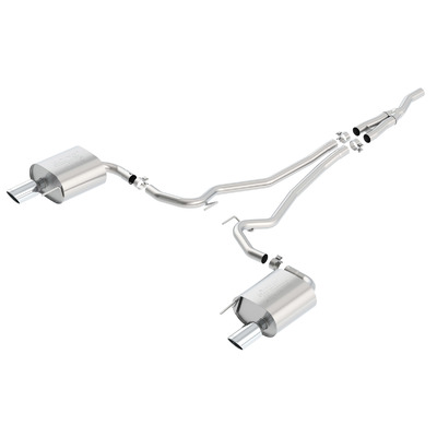 BORLA® Ford S550 Mustang EcoBoost 2015-2017 Cat-Back™ Exhaust S-Type - 2.25" - Polished Tip part # 140584