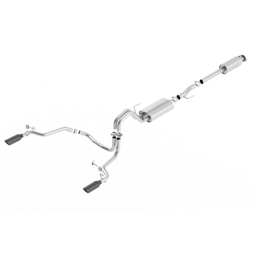 BORLA® Ford F-150 2015-2020 5.0 V8 & V6 Cat-Back 'Touring' Exhaust Black Tip # 140614BC