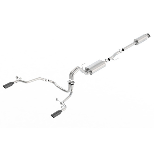 BORLA® Ford F-150 2015-2020 5.0 V8 & V6 Cat-Back 'S-Type' Exhaust Black Tip # 140615BC