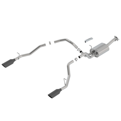 BORLA® RAM 1500 Laramie & Limited DT series Cat-Back™ Exhaust S-Type "Through Bumper" Black Tip part # 140752BC