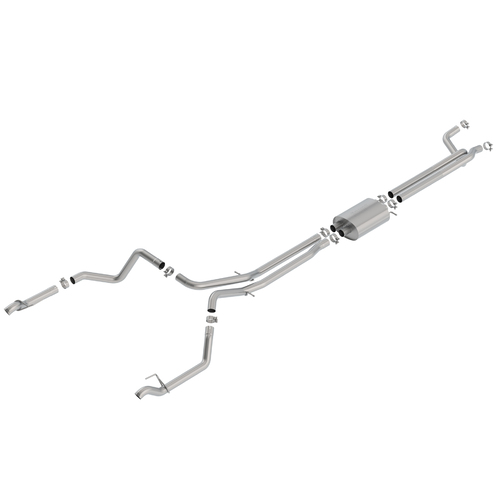 BORLA® Silverado LTZ & Trail Boss "True Dual" 2019-23 Cat-Back Exhaust S-Type uses Factory Tips part # 140778