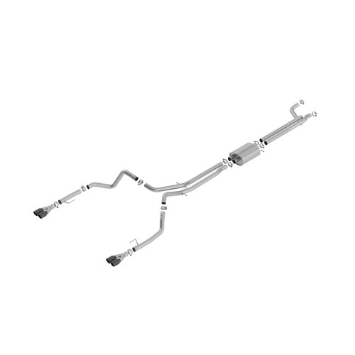 BORLA® Silverado 1500 LTZ & Trail Boss 6.2L 2019-24 'True Dual' Cat-Back Exhaust S-Type - Black Tip part # 140779BC