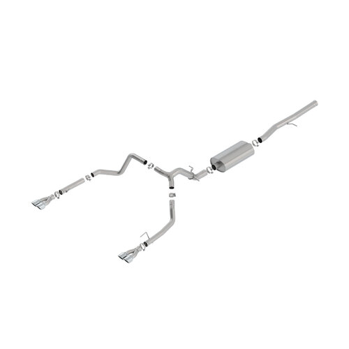 BORLA® Silverado 1500 incl Trail Boss / GMC Sierra 1500 6.2L 2019-2022 Cat-Back™ Exhaust S-Type part # 140783