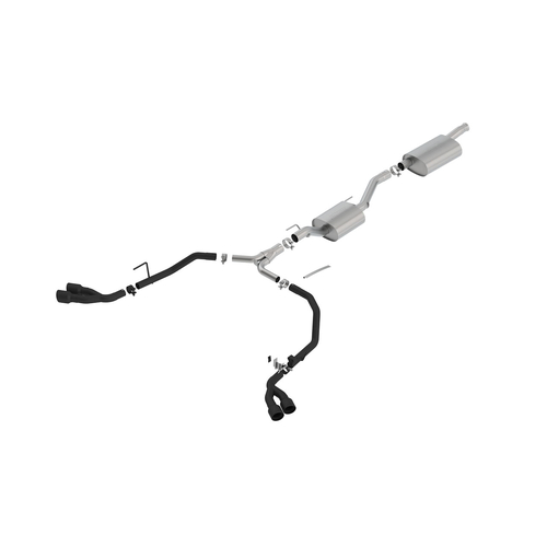 BORLA® Jeep Gladiator 2020-2025 Cat-Back Exhaust System Touring Dual Black Tips Part # 140814CB