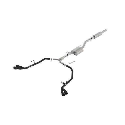 BORLA® Jeep Gladiator 2020-2022 Cat-Back Exhaust System ATAK Dual Black Tips Part # 140816CB