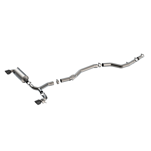 BORLA® Toyota GR Supra 2020-2025 Cat-Back Exhaust System ATAK Black Tips Part # 140826BC
