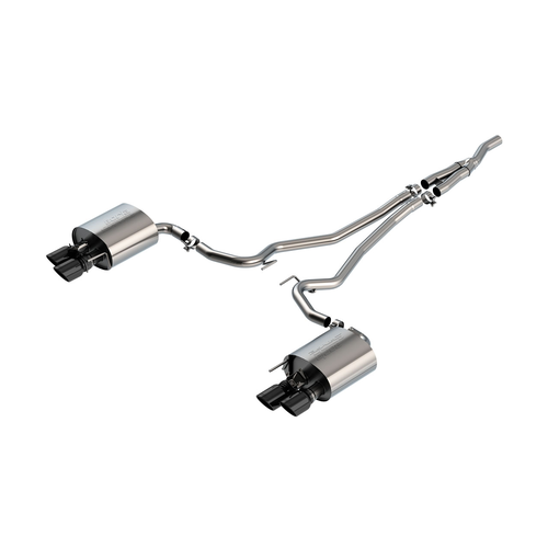 BORLA® Ford S550 Mustang EcoBoost 2019-2023 Cat-Back™ Exhaust S-Type - 2.25" - Black Tip part # 140827BC