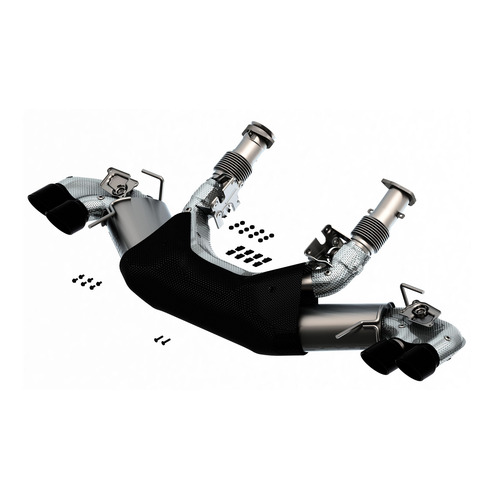 BORLA® C8 Corvette Stingray 2020-2023 Cat-Back Exhaust S-Type Black Chrome Tip part # 140838BC