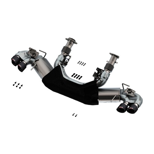 BORLA® C8 Corvette Stingray 2020-2023 Cat-Back Exhaust ATAK Carbon Fibre Tips with bright centres part # 140839CF