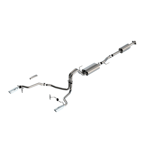 BORLA® Ford F-150 3.5L V6 2021-2025 Cat-Back 'Touring' Exhaust Polished Tip # 140862