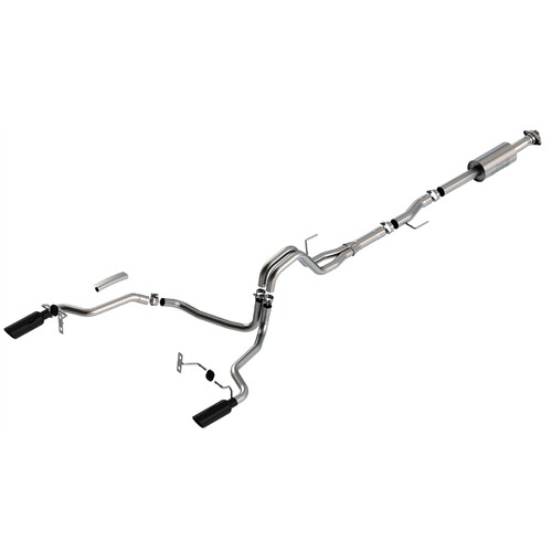 BORLA® Ford F-150 3.5L V6 2021-2025 Cat-Back 'S-Type' Exhaust Black Tip # 140863BC