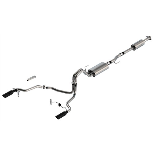 BORLA® Ford F-150 5.0L V8 2021-2025 Cat-Back™ Exhaust 'Touring' - Black Tip part # 140865BC