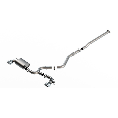 BORLA® Hyundai Kona N 2022-2023 Cat-Back Exhaust System ATAK - Bright Chrome Tip part # 140926