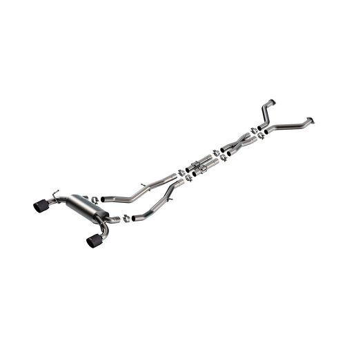 BORLA® Nissan Z 2023-2025 Cat-Back™ 'S' Type  Exhaust 4.5" Carbon Fiber with Black Anodized Center Tips part # 140929CFBA