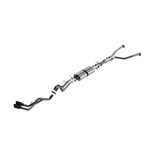 2022-2025 Toyota Tundra Cat-Back Exhaust System S-Type Black Chrome Tips Part # 140939BC