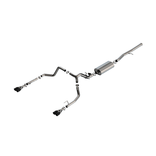BORLA® Silverado 1500 LTZ 6.2L 2024-2026 Cat-Back Exhaust 'Touring' Black Chrome Tips part # 140991BC