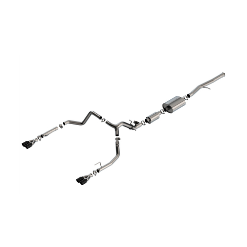 BORLA® Silverado 1500 LTZ 6.2L 2024-2026 Cat-Back Exhaust 'S-Type' Black Chrome Tips part # 140994BC
