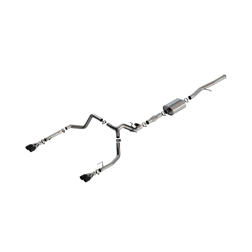 BORLA® Silverado 1500 LTZ 6.2L 2024-2026 Cat-Back Exhaust ATAK Black Chrome Tips part # 140997BC
