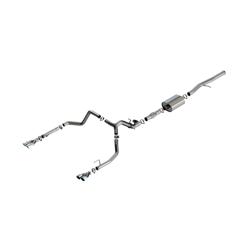 BORLA® Silverado 1500 LTZ 6.2L 2024-2026 Cat-Back Exhaust ATAK Bright Chrome Tips part # 140998