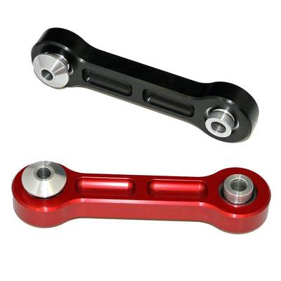 J&M Products Mustang S550 IRS Rear Vertical Links Black Anodized With Spherical Bearings