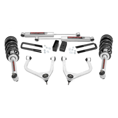 Rough Country Silverado 1500 2019-2025 3.5 Inch Lift Kit N3 Loaded Struts/N3 Shocks Part # 29532