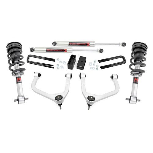 Rough Country Silverado 1500 2019-2024 3.5 Inch Lift Kit M1 Struts/M1 Monotube Shocks Part # 29540