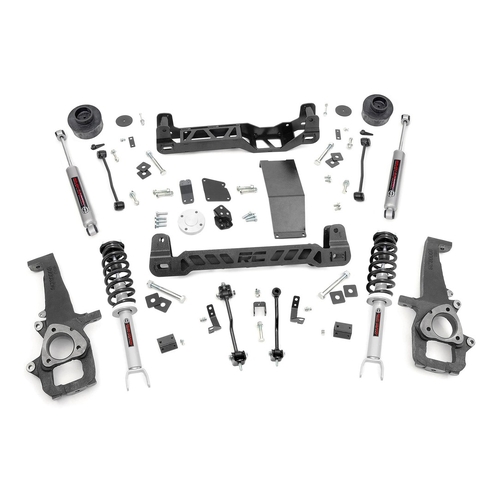 Rough Country Ram DS Laramie & DS Express 1500 2012-2024 - 4" Lift Kit  N3 Struts/N3 Rear Shocks Part # 33332