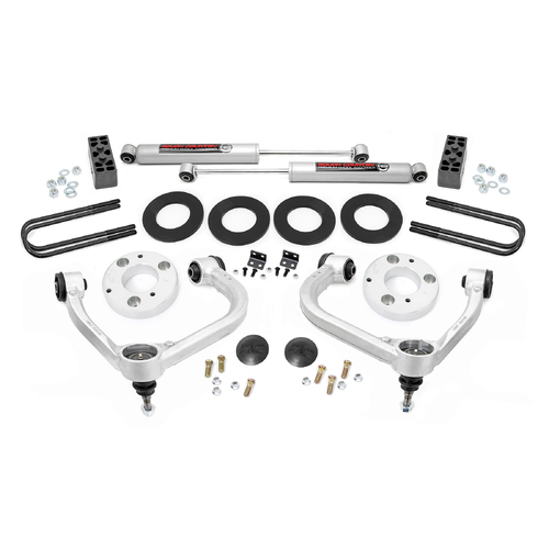 Rough Country Ford F-150 2021-2025 ~  3" Lift Kit Strut Spacers/N3 Rear Shocks  Part # 41430