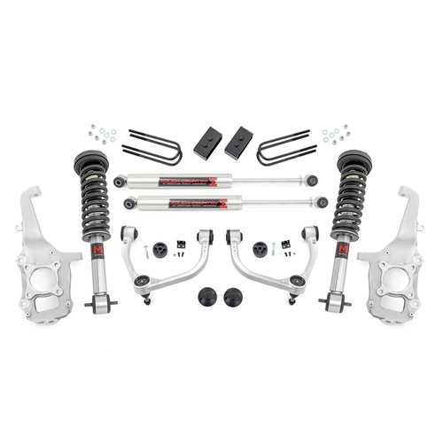 Rough Country Ford F-150 2021-2024 4" Lift Kit Forged UCA | M1 Struts /M1 Shocks | No Cut  Part # 41840