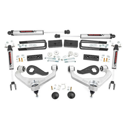 Rough Country 3 Inch Lift Kit Chevy Silverado 2500HD/3500HD 2020-2026 V2 Monotube Shocks #95870