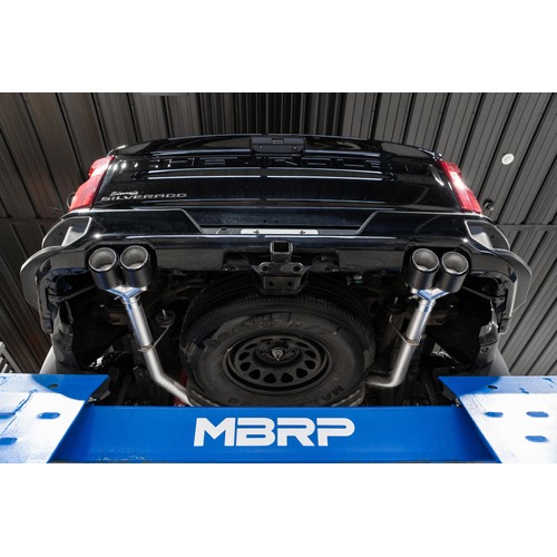 MBRP 2019-2025 Chevrolet Silverado 1500 LTZ and Trail Boss 6.2L V8 Cat-Back Exhaust Carbon Fibre Tip Part # S50053CF