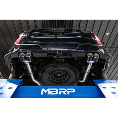 MBRP 2019-2024 Chevrolet Silverado 1500 LTZ and Trail Boss 6.2L V8 Cat-Back Exhaust Carbon Fibre Tip Part # S50053CF