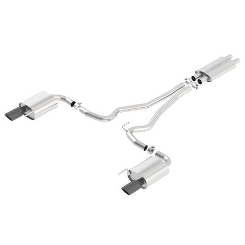 BORLA® Mustang S550 GT 2015-2017 Cat-Back™ Exhaust TOURING - 2.5" - Black Tip part # 140589BC