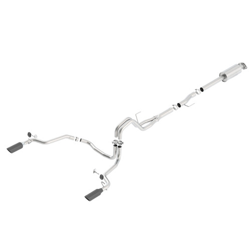 BORLA® Ford F-150 2015-2020 5.0 V8 & V6 Cat-Back 'ATAK' Exhaust Black Tip # 140616BC