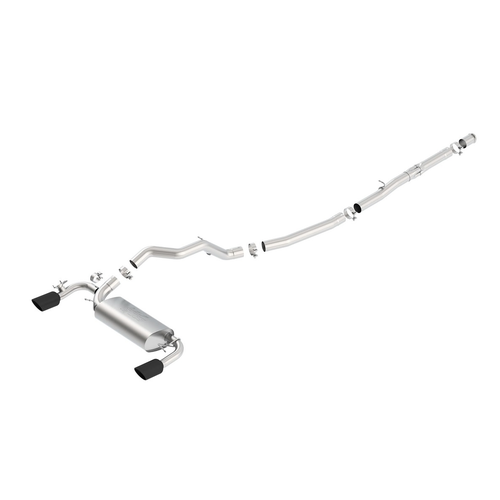 BORLA® Ford Focus RS 2016-2018 Cat-Back™ Exhaust ATAK® Black Chrome Tip part # 140730BC