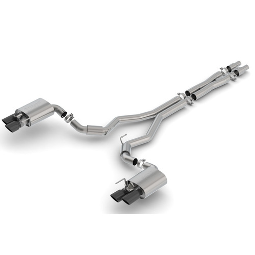 BORLA® Mustang S550 GT 2018-2023 Cat-Back™ S-Type - 3.0" Active Valve Quad Tip Exhaust  part # 140742BC
