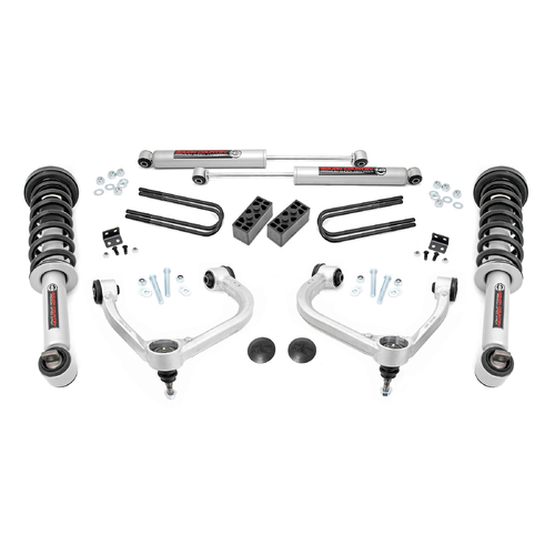 Rough Country Ford F-150 2021-2025 ~  3" Lift Kit N3 Struts w/N3 Rear Shocks  Part # 41431