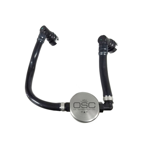 J&L 2018-2023 Ford Mustang GT Oil Separator 3.0 RHD Drivers Side - Clear Anodized Part # JLT3024P-C